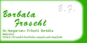 borbala froschl business card